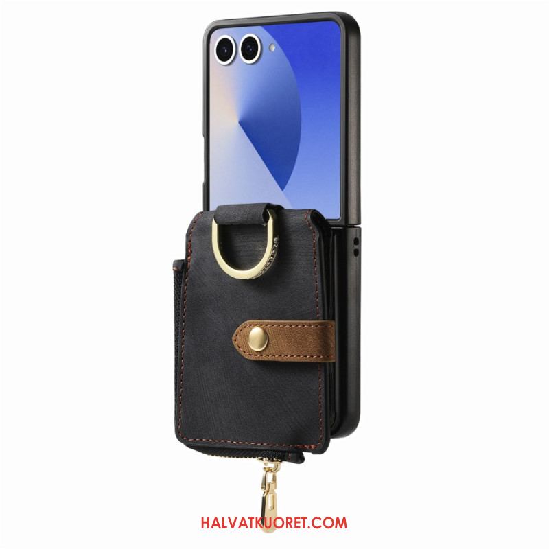 Kuori Samsung Galaxy Z Flip 7 Vetoketjullinen Tasku Ja Korttipidike