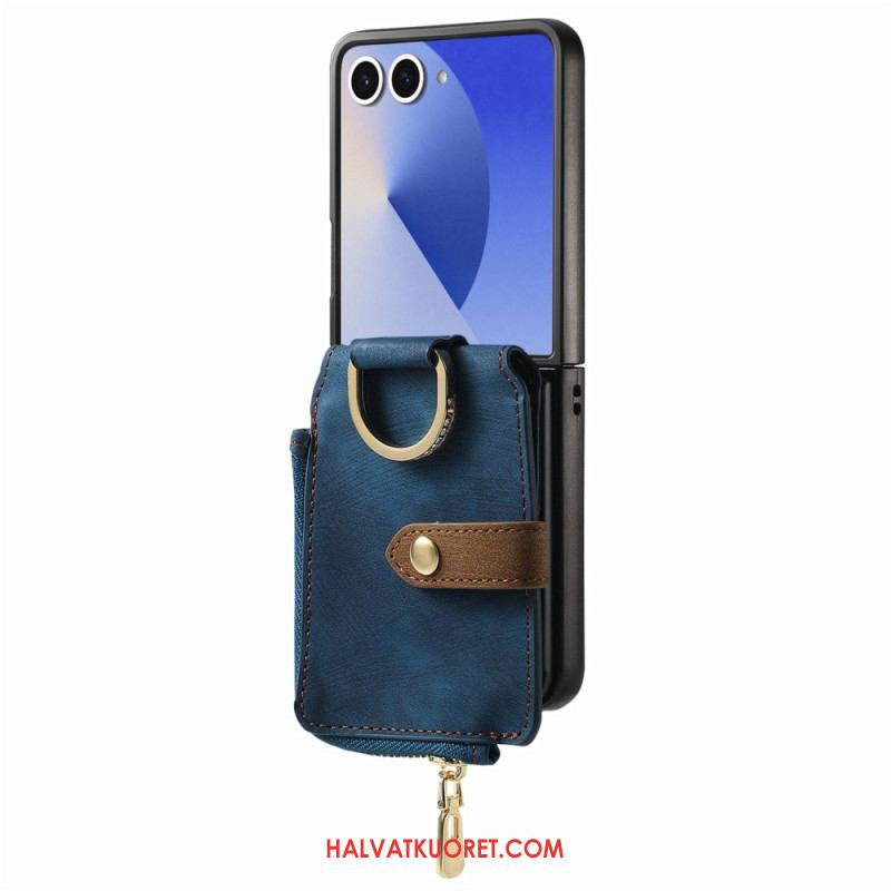 Kuori Samsung Galaxy Z Flip 7 Vetoketjullinen Tasku Ja Korttipidike