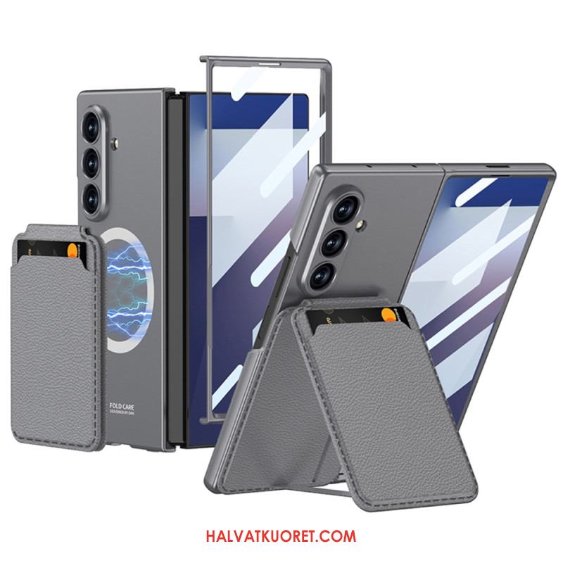 Kuori Samsung Galaxy Z Fold 7 Irrotettava Korttikotelo Ja Integroitu Jalusta