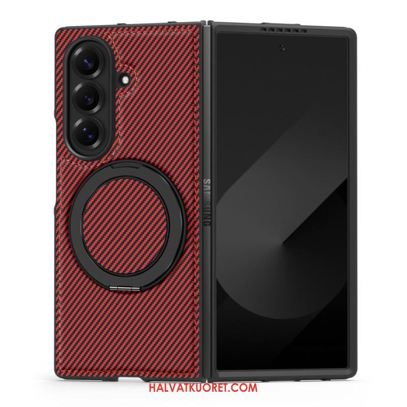 Kuori Samsung Galaxy Z Fold 7 Magneettinen Teksturoitu Hiilikuitu