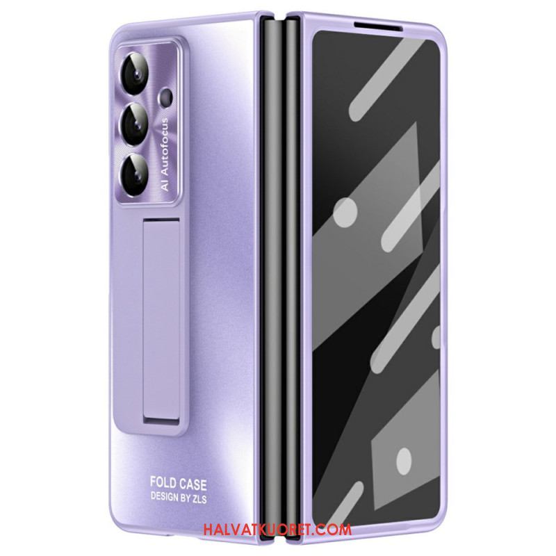 Kuori Samsung Galaxy Z Fold 7 Mattapintainen Jalusta Ja Näytönsuoja