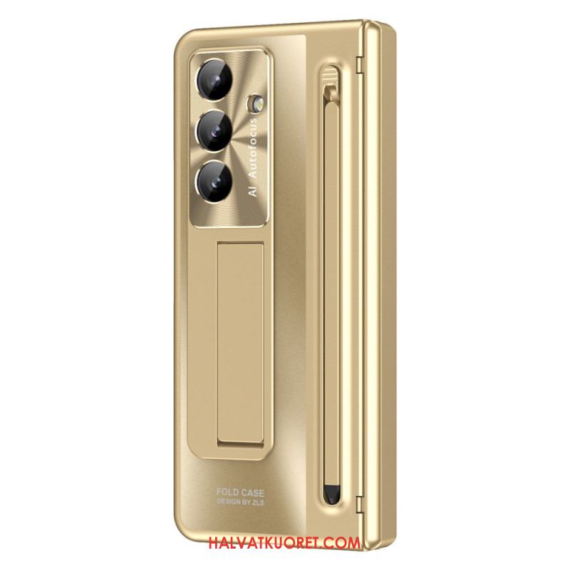 Kuori Samsung Galaxy Z Fold 7 Metallinen Jalusta Ja Näytönsuoja