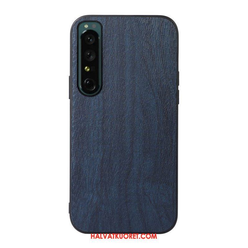 Kuori Sony Xperia 1 IV Faux Leather Puun Rakenne