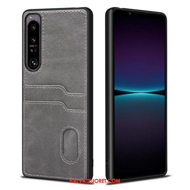 Kuori Sony Xperia 1 IV Kaksinkertainen Korttikotelo