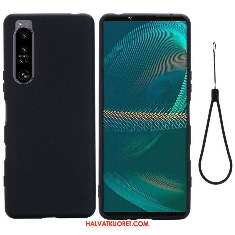 Kuori Sony Xperia 1 IV Suojaketju Kuori Strappy Nestemäinen Silikoni