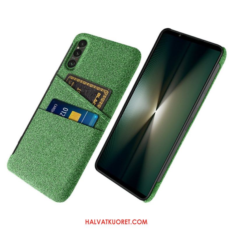 Kuori Sony Xperia 1 Vii Kangasefektikorttikotelo