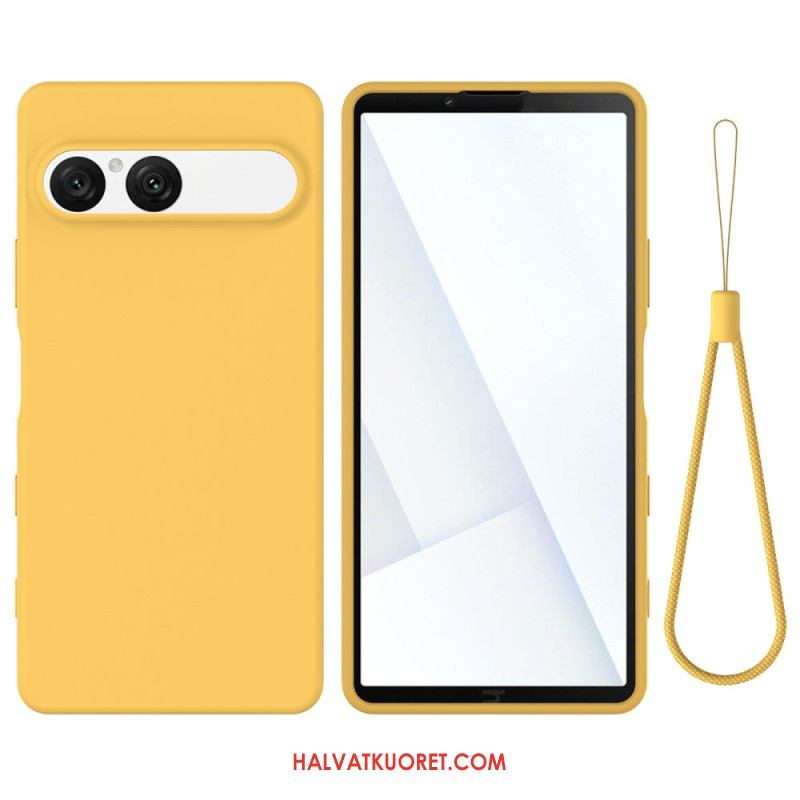 Kuori Sony Xperia 10 Vii Silikoni Hihnalla Suojakuori