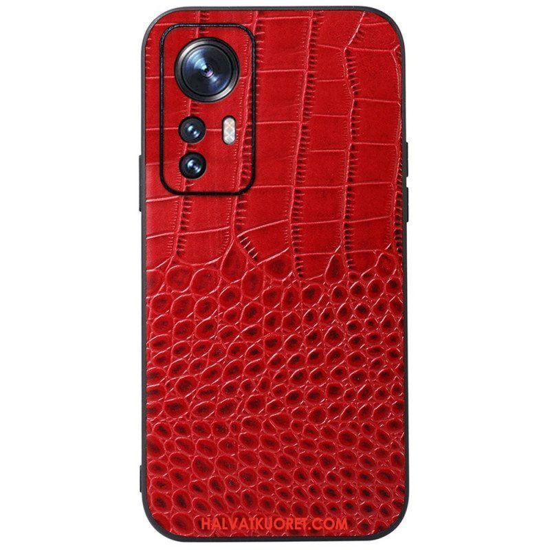 Kuori Xiaomi 12 / 12X Aito Crocodile Texture -nahka