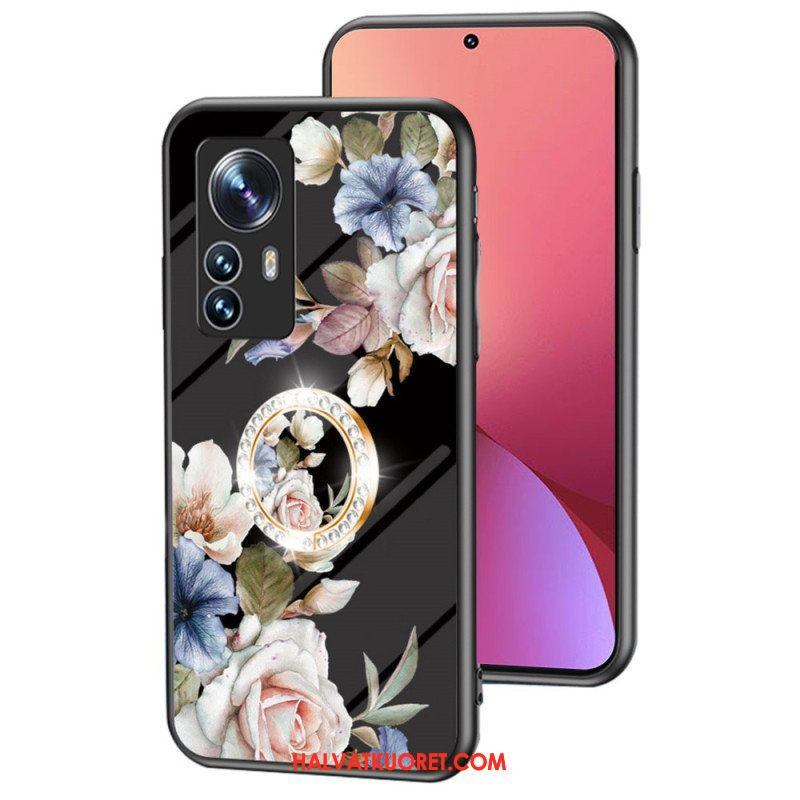 Kuori Xiaomi 12 / 12X Karkaistu Lasi Kukkarenkaalla