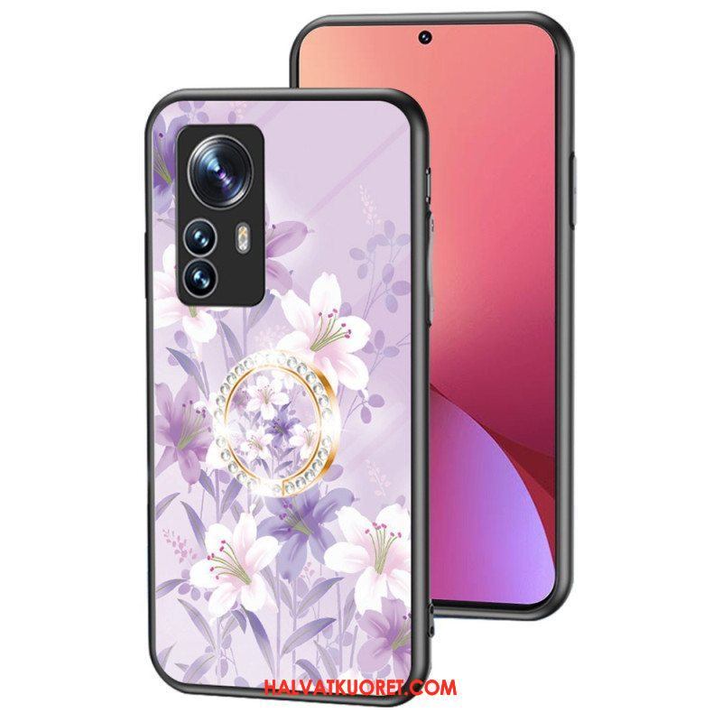 Kuori Xiaomi 12 / 12X Karkaistu Lasi Kukkarenkaalla