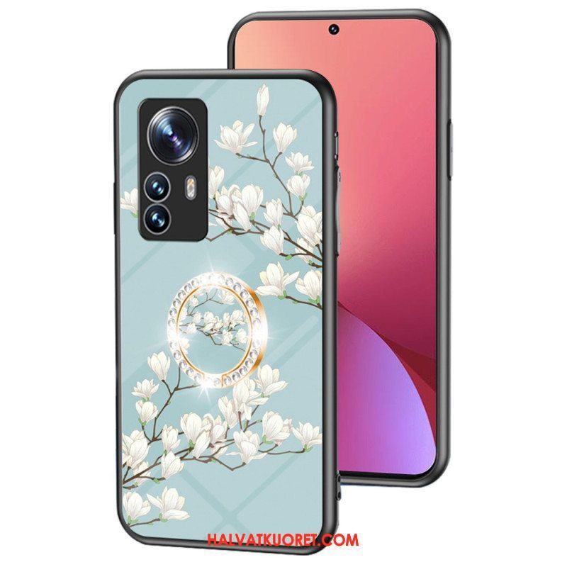 Kuori Xiaomi 12 / 12X Karkaistu Lasi Kukkarenkaalla