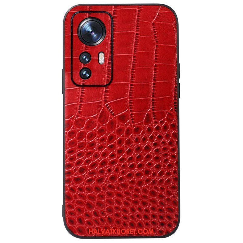 Kuori Xiaomi 12 Pro Crocodile Effect -nahkaa