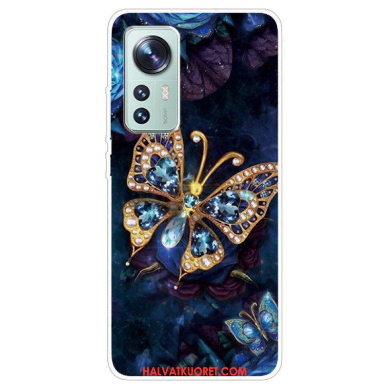 Kuori Xiaomi 12 Pro Silicone Butterfly Decline