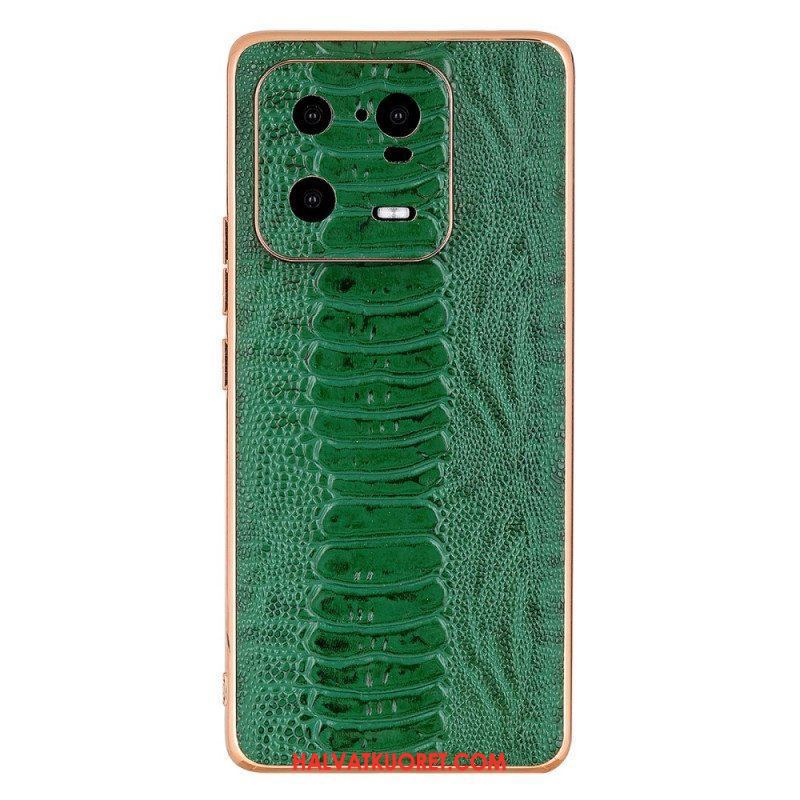 Kuori Xiaomi 13 Pro Crocodile Style Aitoa Nahkaa