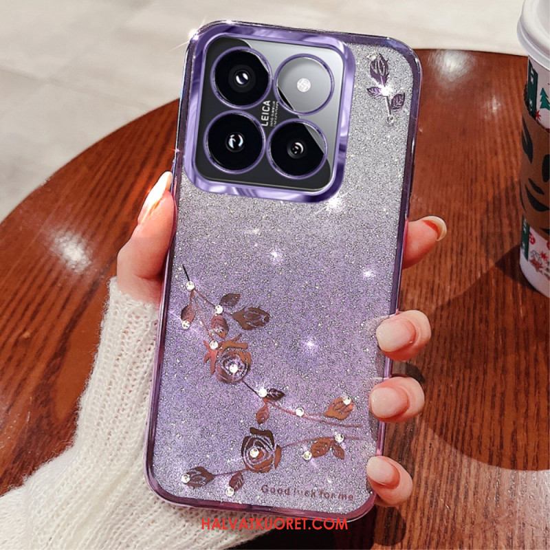 Kuori Xiaomi 14t Pro Strassit Ja Kukat Kadem