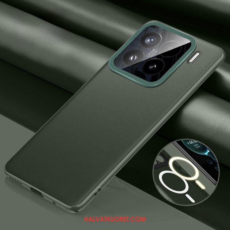 Kuori Xiaomi 15 Magsafe-yhteensopiva Nahkakuvioinen Suojakuori