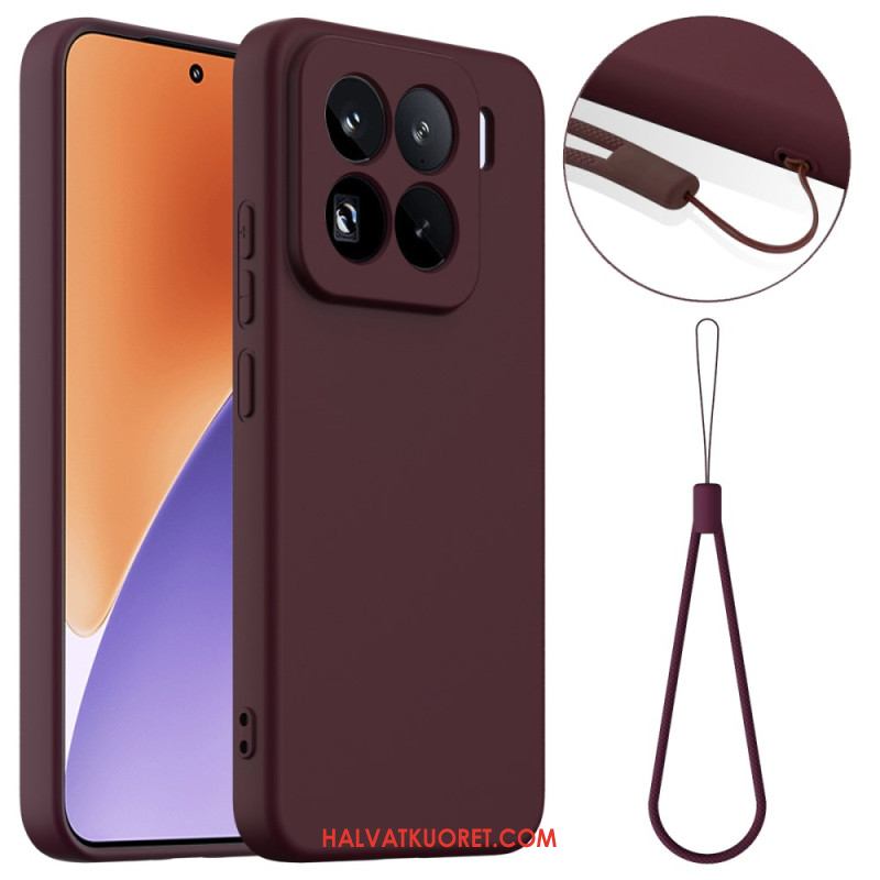 Kuori Xiaomi 15 Pro Magsafe-yhteensopiva Nestesilikoni Hihnalla