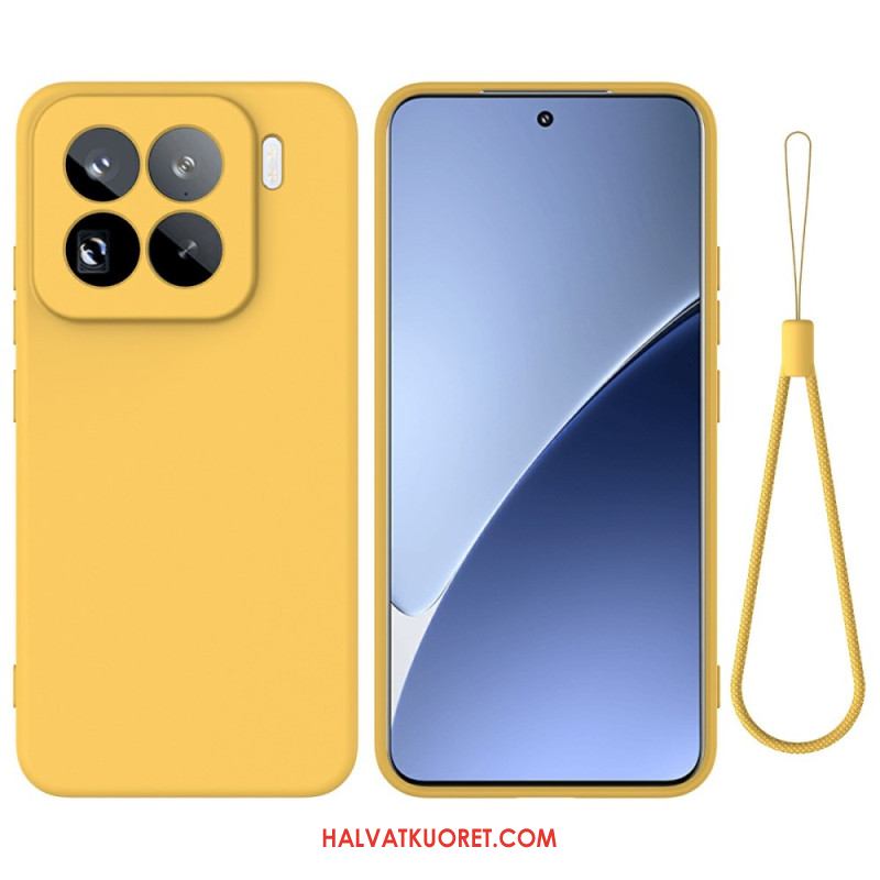 Kuori Xiaomi 15 Pro Nestemäisestä Silikonista Valmistettu Avainnauha