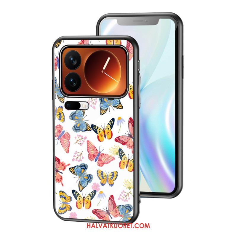 Kuori Xiaomi 17 Pro Karkaistusta Lasista Valmistettu Perhoskuvio