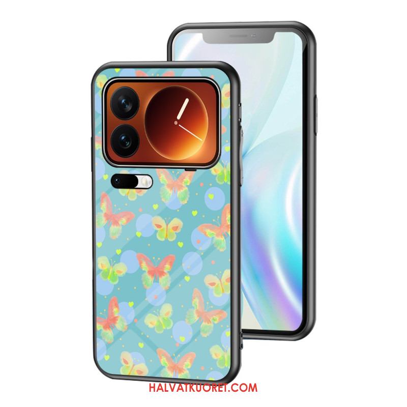 Kuori Xiaomi 17 Pro Karkaistusta Lasista Valmistettu Perhoskuvio