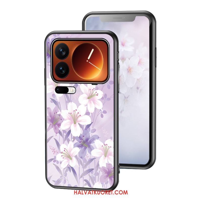 Kuori Xiaomi 17 Pro Max Karkaistua Lasia Kukkakuvio