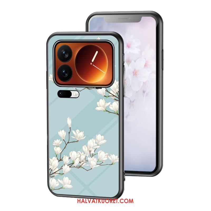 Kuori Xiaomi 17 Pro Max Karkaistua Lasia Kukkakuvio