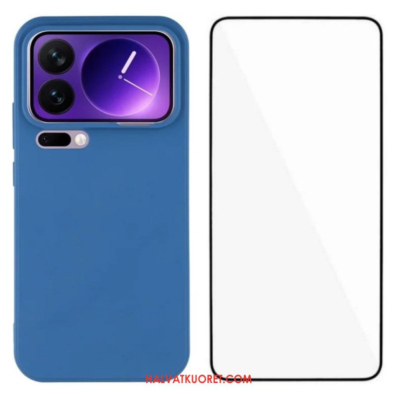 Kuori Xiaomi 17 Pro Max Silikoni Näytönsuojalla