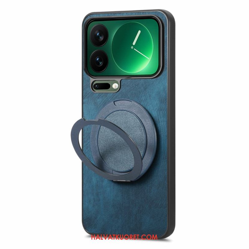 Kuori Xiaomi 17 Pro Pyörivä Jalusta Ja Retro-nahka Tekstuuri