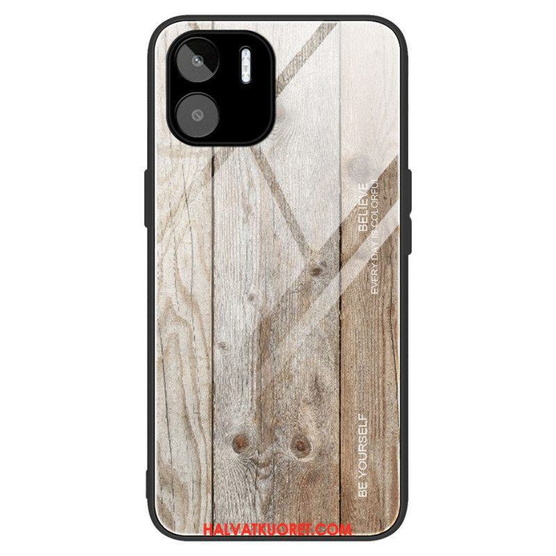 Kuori Xiaomi Redmi A1 Wood Design Karkaistu Lasi