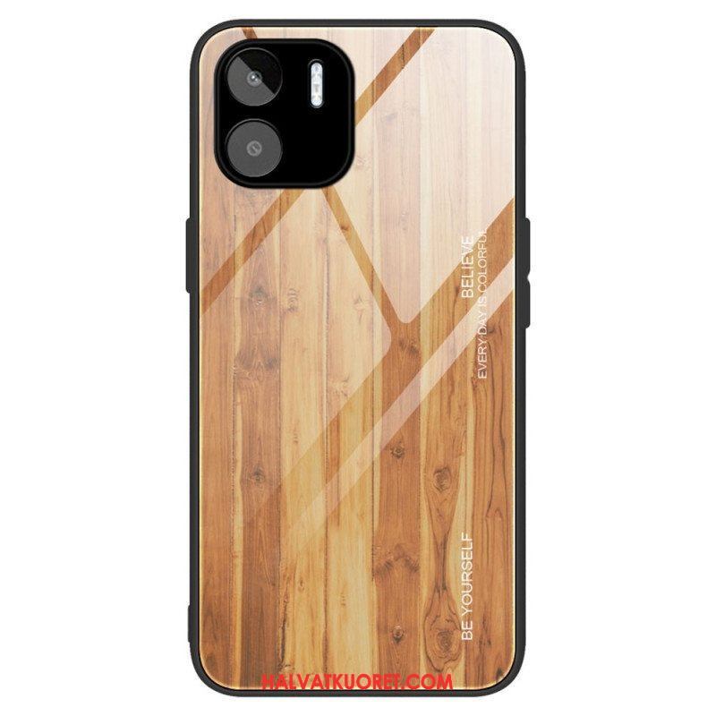 Kuori Xiaomi Redmi A1 Wood Design Karkaistu Lasi