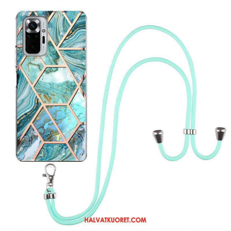 Kuori Xiaomi Redmi Note 10 Pro Kiristysnyörillä Premium-marmorijohto