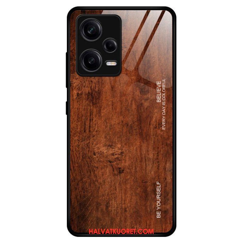 Kuori Xiaomi Redmi Note 12 Pro Wood Design Karkaistu Lasi