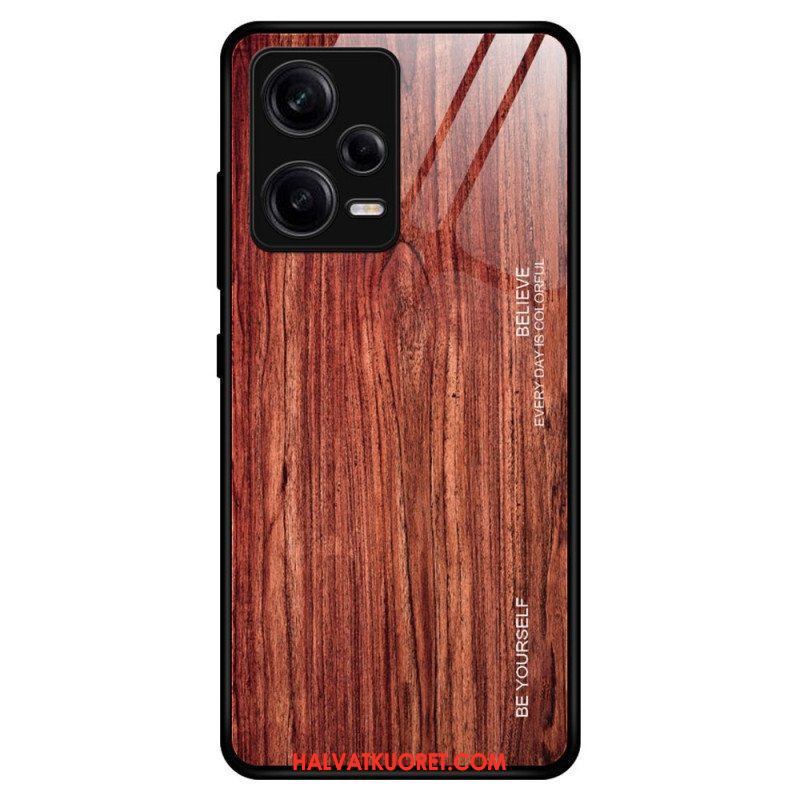 Kuori Xiaomi Redmi Note 12 Pro Wood Design Karkaistu Lasi