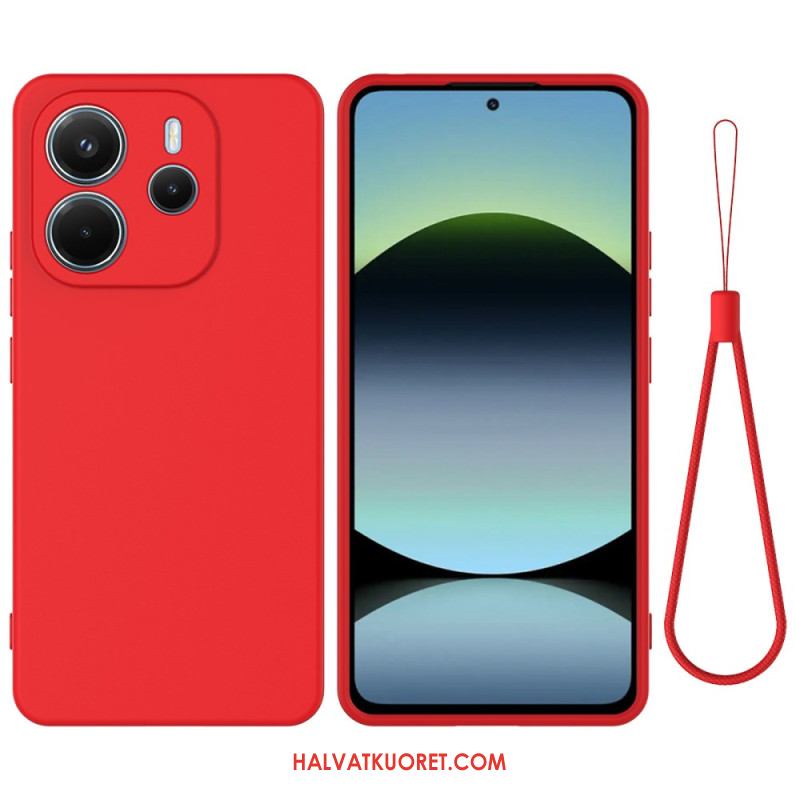 Kuori Xiaomi Redmi Note 14 4g Nestemäinen Silikoni Hihnalla