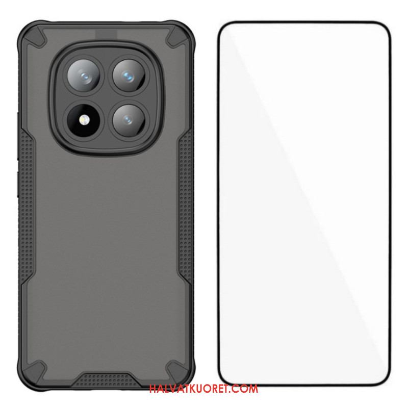 Kuori Xiaomi Redmi Note 14 Pro Plus 5g Puoliläpinäkyvä Silikoni Karkaistulla Lasisella Näytönsuojalla