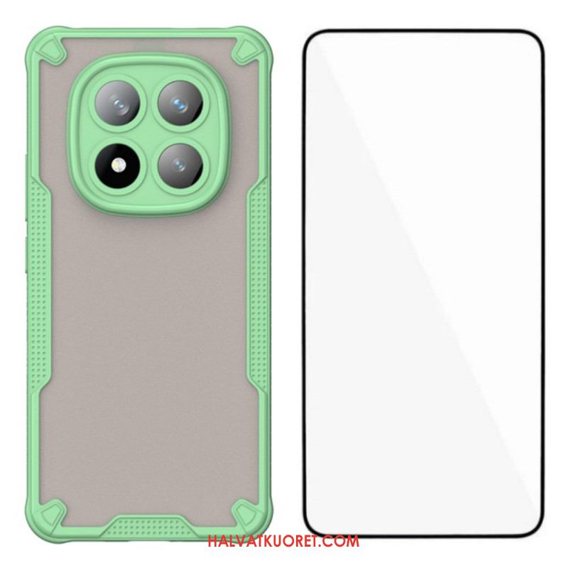 Kuori Xiaomi Redmi Note 14 Pro Plus 5g Puoliläpinäkyvä Silikoni Karkaistulla Lasisella Näytönsuojalla