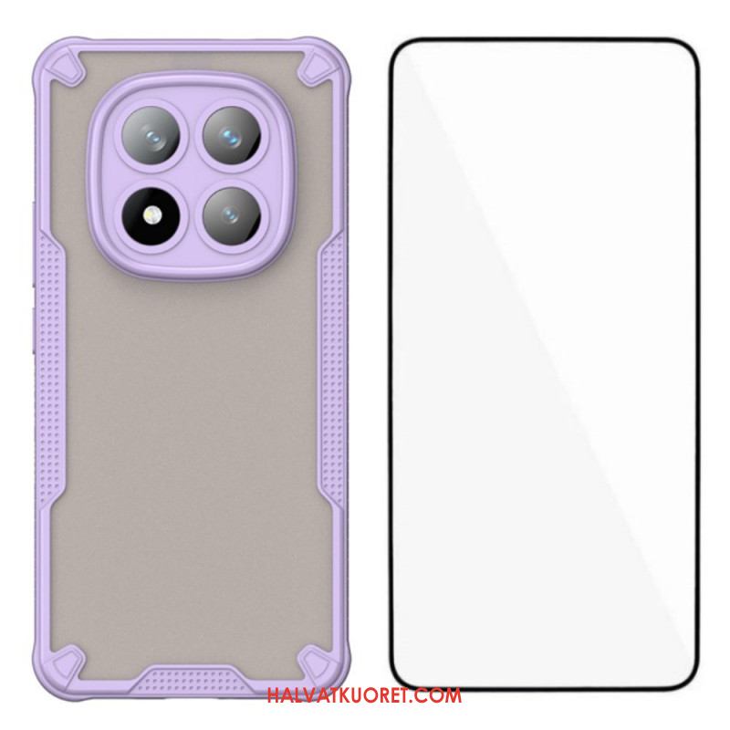 Kuori Xiaomi Redmi Note 14 Pro Plus 5g Puoliläpinäkyvä Silikoni Karkaistulla Lasisella Näytönsuojalla