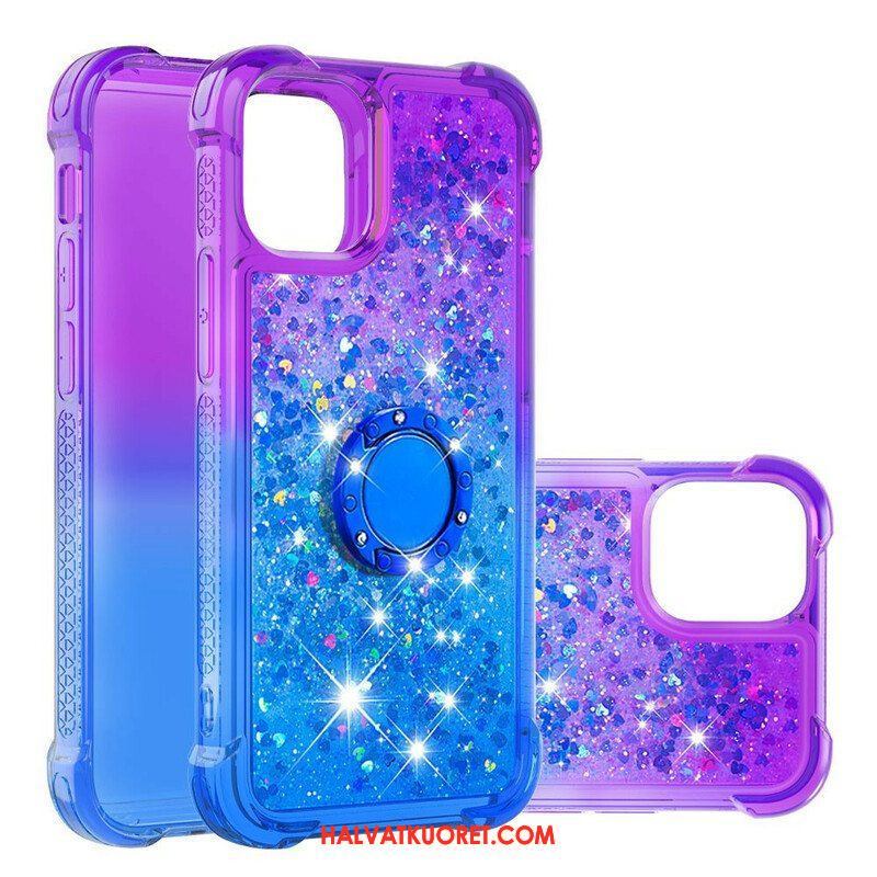 Kuori iPhone 13 Pro Max Glitter Ring-kiinnike