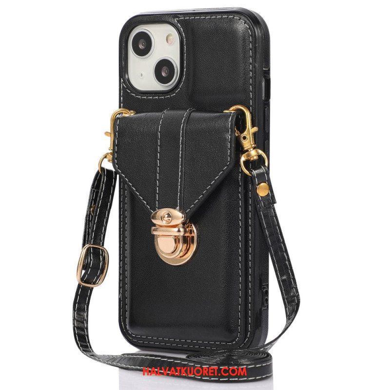 Kuori iPhone 14 Lompakkokotelo Crossbody Lompakko