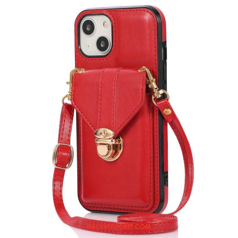 Kuori iPhone 14 Lompakkokotelo Crossbody Lompakko