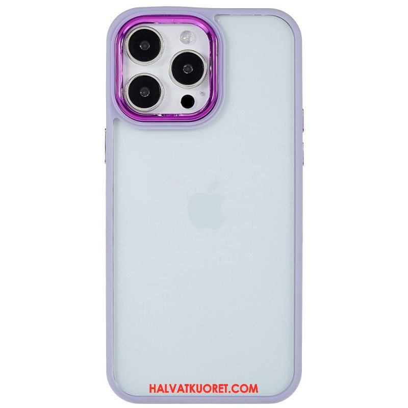 Kuori iPhone 14 Pro Max Läpinäkyvät Värilliset Reunat