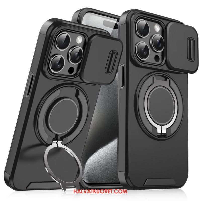 Kuori iPhone 16 Pro Pyörivä Pidike Ja Liukukansi Kameran Objektiiville