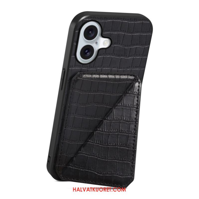 Kuori iPhone 17 Krokotiilikuvioinen Korttikotelo