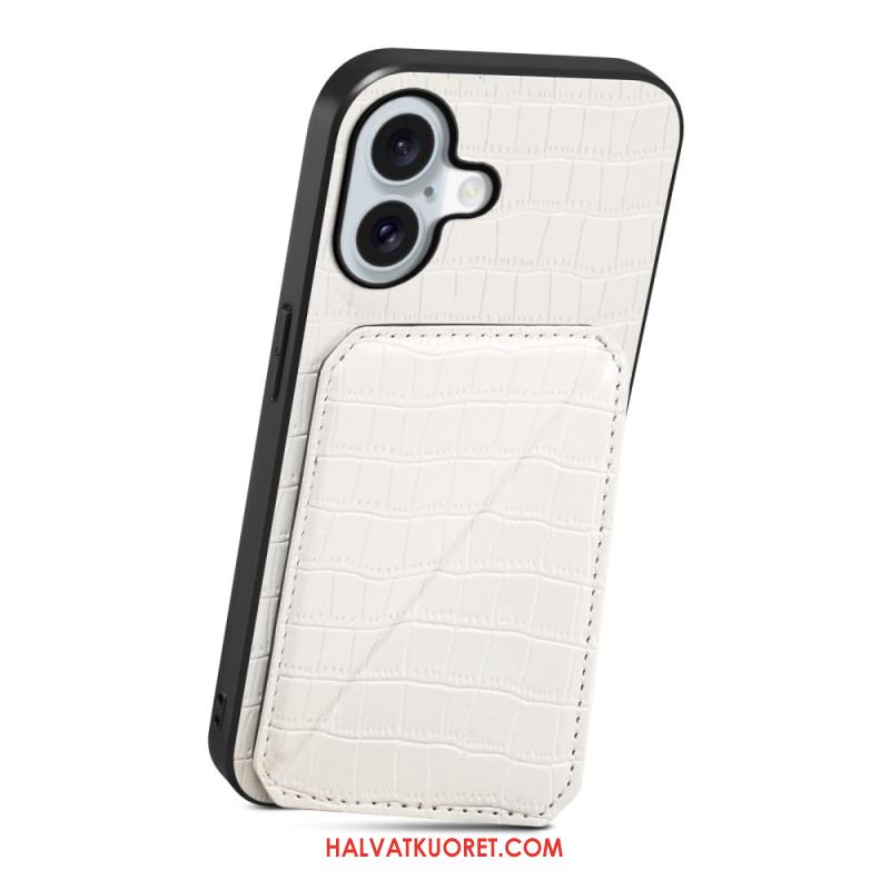 Kuori iPhone 17 Krokotiilikuvioinen Korttikotelo