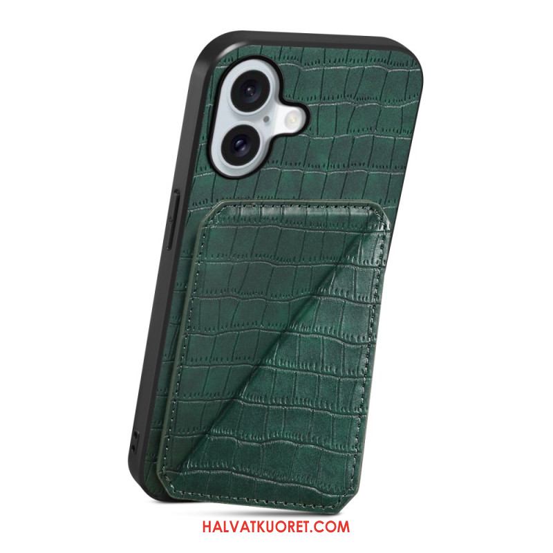 Kuori iPhone 17 Krokotiilikuvioinen Korttikotelo