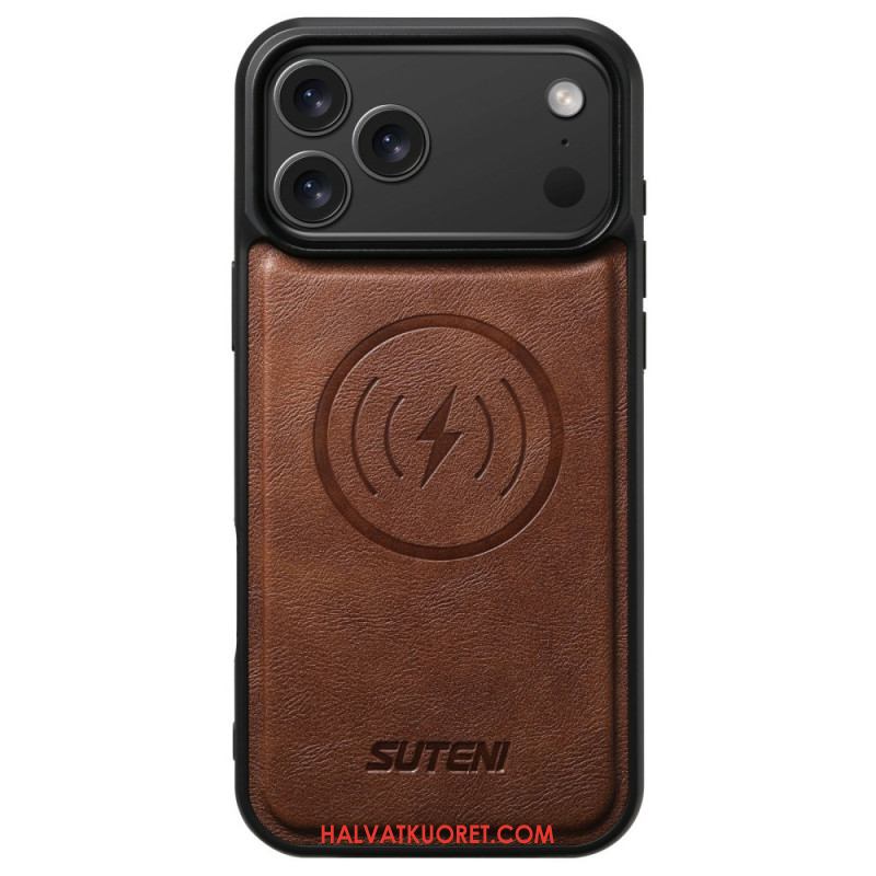 Kuori iPhone 17 Pro Magsafe-yhteensopiva Vintage-nahkaefekti