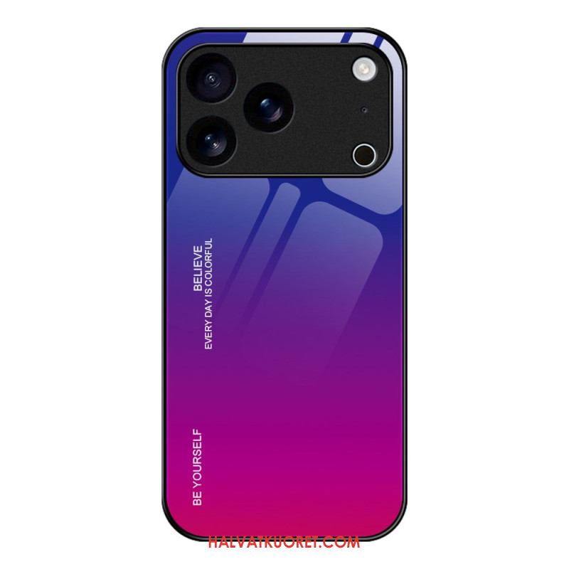 Kuori iPhone 17 Pro Max Ole Oma Itsesi Karkaistulla Lasilla