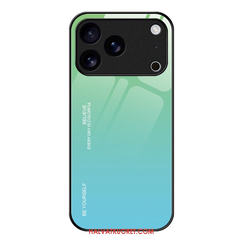 Kuori iPhone 17 Pro Max Ole Oma Itsesi Karkaistulla Lasilla