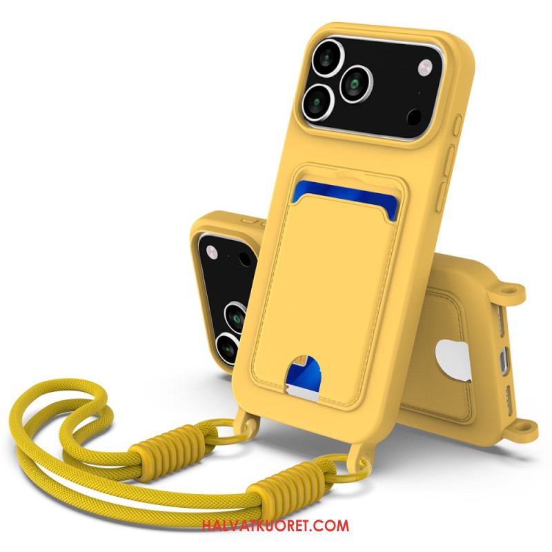 Kuori iPhone 17 Pro Narullinen Korttikotelo Suojakuori