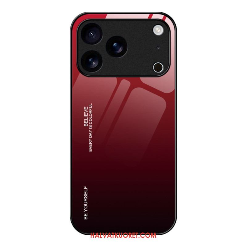 Kuori iPhone 17 Pro Ole Oma Itsesi Karkaistu Lasi